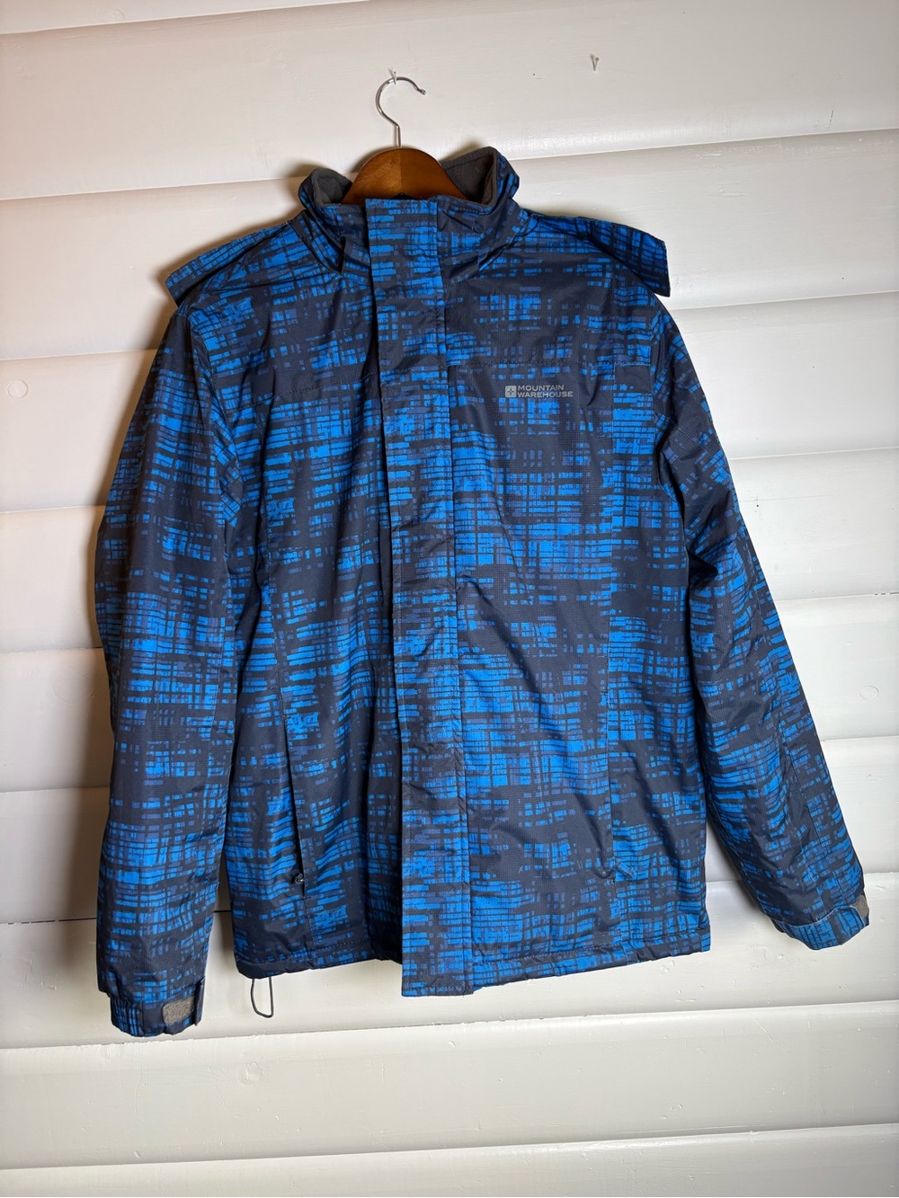 Mountain Warehouse Snow Blue Print Fleece Lined Winter Jacket Size M